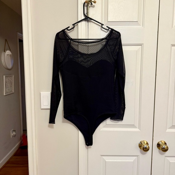 Abercrombie Sheer Mesh Long Sleeve Body Suit Size Large - Picture 6 of 8